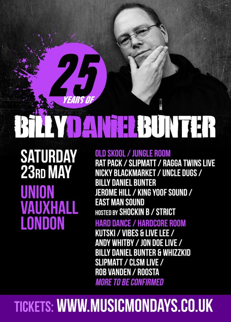 Celebrating 25 Years of Billy Daniel Bunter on Saturday 23rd May 2015
