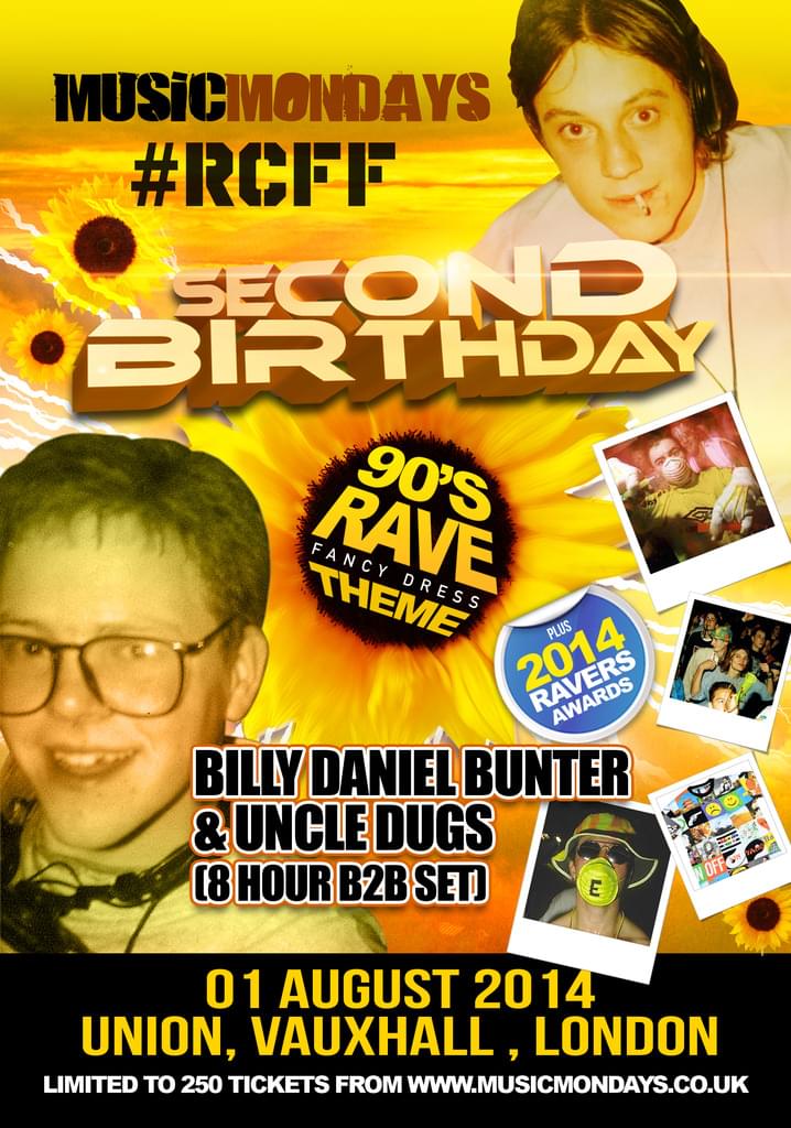Limited EarlyBird Tickets on sale now. RCFF & MusicMondays 2nd Birthday party